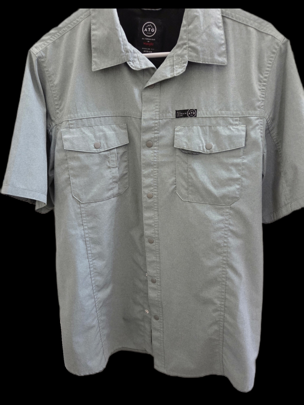 Wrangler ATG drover button down short Sl
